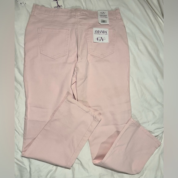 Gloria Vanderbilt Women's Amanda Classic High Rise Tapered Jeans Pink 12 NWT - Picture 12 of 13